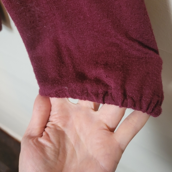 Lane Bryant | Long-Sleeved Burgundy Top - Picture 7 of 8